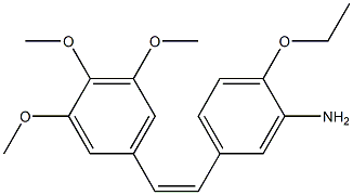 (Z)-3,4,5-trimethoxy-4',-ethoxy-3'-aminostilbene Structure