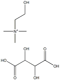 Tartaric acid (2-hydroxyethyl)trimethylammonium Structure