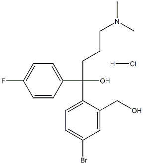 1-[4-bromo-2-(hydroxymethyl)phenyl]-4-(dimethylamino)-1-(4-fluorophenyl)-1-butanol hydrochloride 구조식 이미지