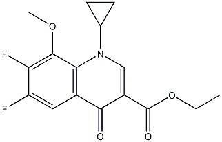 Ethyl 1-cyclopropyl-6,7-difluoro-8-methoxy-1,4-dihydro-4-oxo-3-quinolinecarboxylate 구조식 이미지