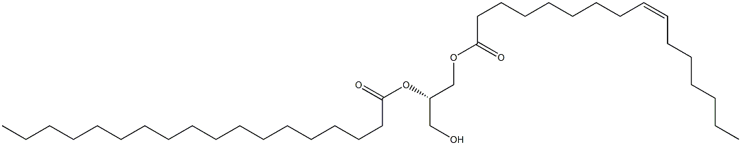 1-(9Z-hexadecenoyl)-2-octadecanoyl-sn-glycerol 구조식 이미지