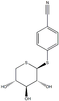4-cyanophenyl-1,5-dithio-beta-D-xylopyranoside Structure