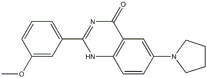 2-(3'-methoxyphenyl)-6-pyrrolidinyl-4-quinazolinone 구조식 이미지