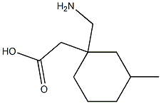 (1-(aminomethyl)-3-methylcyclohexyl)acetic acid 구조식 이미지