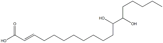 12,13-dihydroxyoctadecenoic acid 구조식 이미지