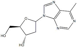 9-(2-deoxy-erythro-pentofuranosyl)-6-methylpurine 구조식 이미지