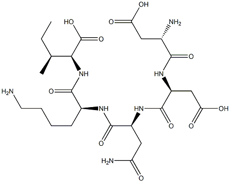 aspartyl-aspartyl-asparagyl-lysyl-isoleucine Structure