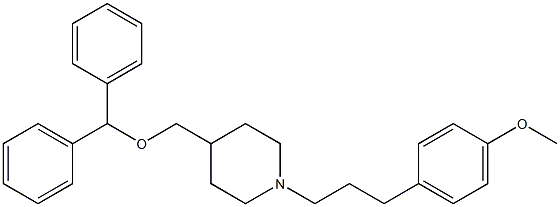 4-(diphenylmethoxymethyl)-1-(3-(4-methoxyphenyl)propyl)piperidine 구조식 이미지