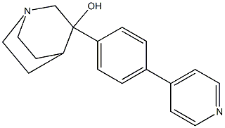 3-(4-(pyrid-4-yl)phenyl)-3-hydroxyquinuclidine 구조식 이미지