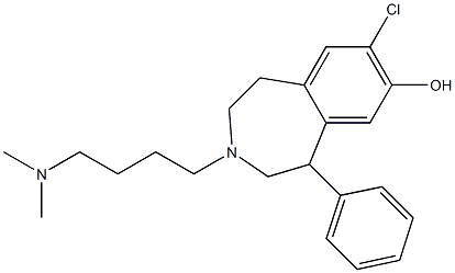 7-chloro-8-hydroxy-3-(4-(N,N-dimethylamino)butyl)-1-phenyl-2,3,4,5-tetrahydro-1H-3-benzazepine Structure