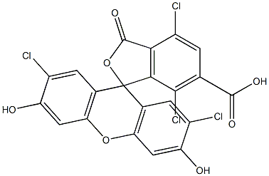 6-carboxy-4,7,2',7'-tetrachlorofluorescein Structure