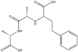 N-(1-carboxy-3-phenylpropyl)-alanylalanine Structure