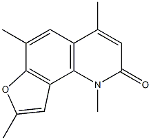 1,4,6,8-tetramethyl-2H-furo(2,3-h)quinolin-2-one 구조식 이미지