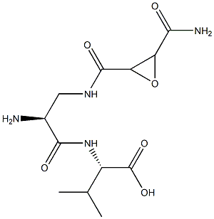 N-(3-(((-3-(aminocarbonyl)oxiranyl)carbonyl)amino)alanyl)valine 구조식 이미지