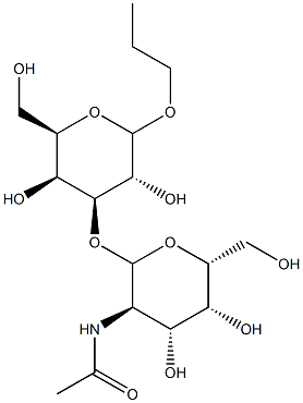 propyl 3-O-(2-acetamido-2-deoxygalactopyranosyl)galactopyranoside 구조식 이미지