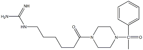 1-phenylacetyl-4-(6-guanidohexanoyl)piperazine Structure