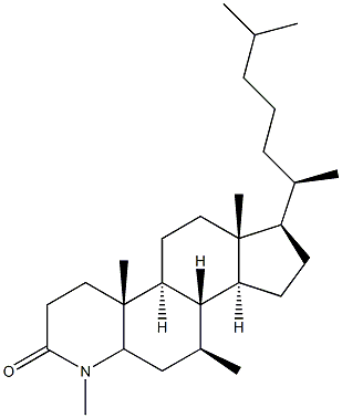 4,7beta-dimethyl-4-azacholestan-3-one 구조식 이미지