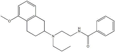 5-methoxy-2-(N-(2-benzamidoethyl)-N-n-propylamino)tetralin 구조식 이미지