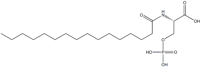 N-palmitoylserine phosphoric acid 구조식 이미지