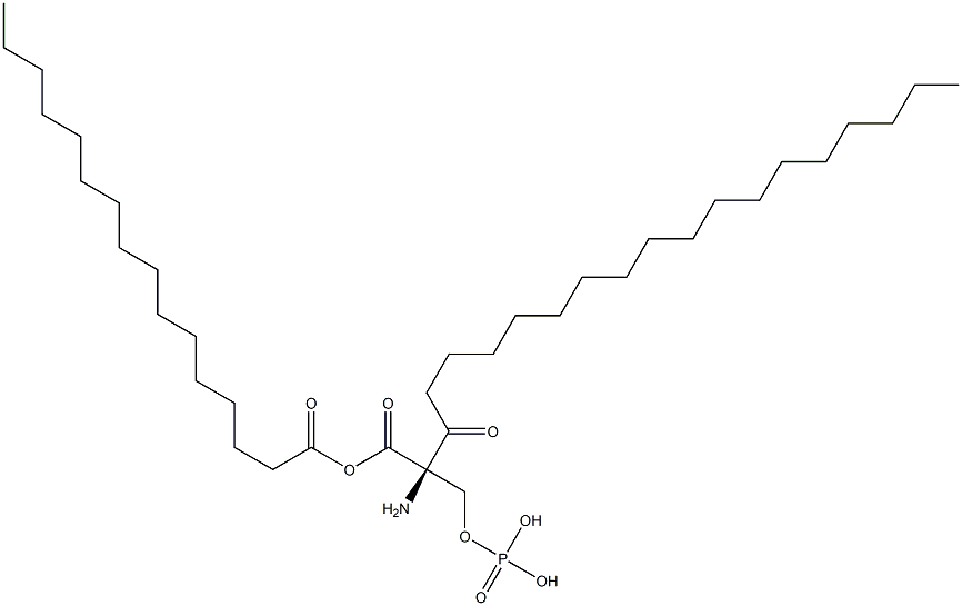 1-palmitoyl-2-stearoyl-3-phosphoserine Structure