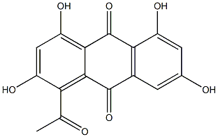 1-ACETYL-2,4,5,7-TETRAHYDROXY-9,10-ANTHRACENEDIONE Structure