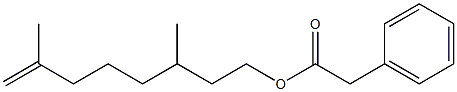 BENZENEACETICACID,3,7-DIMETHYL-7-OCTENYLESTER Structure