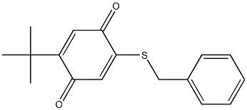 2-BENZYLTHIO-5-TERT-BUTYL-PARA-BENZOQUINONE 구조식 이미지