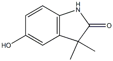 3,3-Dimethyl-5-hydroxy-2-indolinone Structure