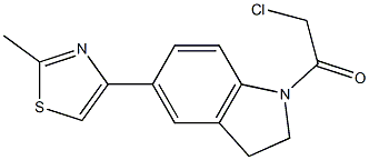 1-(CHLOROACETYL)-5-(2-METHYL-1,3-THIAZOL-4-YL)INDOLINE Structure