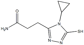 3-(4-CYCLOPROPYL-5-MERCAPTO-4H-1,2,4-TRIAZOL-3-YL)PROPANAMIDE 구조식 이미지