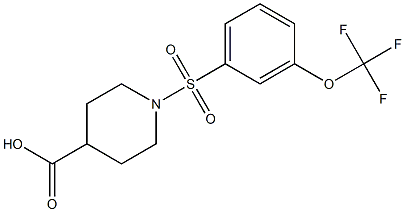 1-{[3-(TRIFLUOROMETHOXY)PHENYL]SULFONYL}PIPERIDINE-4-CARBOXYLIC ACID 구조식 이미지