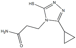 3-(3-CYCLOPROPYL-5-MERCAPTO-4H-1,2,4-TRIAZOL-4-YL)PROPANAMIDE Structure