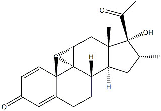 16A-METHYL-17A-HYDROXY-9A,11A-EPOXY-PREGN-1,4-DIENE-3,20-DIONE Structure