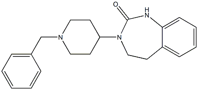 3-(1-BENZYLPIPERIDIN-4-YL)-1,3,4,5-TETRAHYDRO-2H-1,3-BENZODIAZEPIN-2-ONE 구조식 이미지