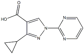 3-CYCLOPROPYL-1-PYRIMIDIN-2-YL-1H-PYRAZOLE-4-CARBOXYLIC ACID Structure