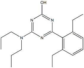4-(2,6-DIETHYLPHENYL)-6-(DIPROPYLAMINO)-1,3,5-TRIAZIN-2-OL 구조식 이미지
