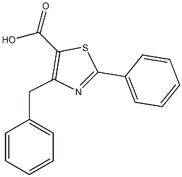 4-BENZYL-2-PHENYL-1,3-THIAZOLE-5-CARBOXYLIC ACID 구조식 이미지