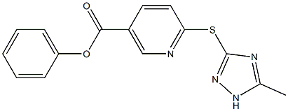 phenyl 6-[(5-methyl-1H-1,2,4-triazol-3-yl)sulfanyl]nicotinate 구조식 이미지