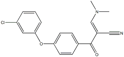 (E)-2-[4-(3-chlorophenoxy)benzoyl]-3-(dimethylamino)-2-propenenitrile 구조식 이미지