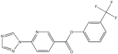 3-(trifluoromethyl)phenyl 6-(1H-1,2,4-triazol-1-yl)nicotinate Structure