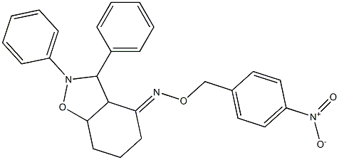 2,3-diphenylhexahydro-1,2-benzisoxazol-4(2H)-one O-(4-nitrobenzyl)oxime Structure