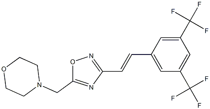 4-({3-[3,5-di(trifluoromethyl)styryl]-1,2,4-oxadiazol-5-yl}methyl)morpholin e 구조식 이미지