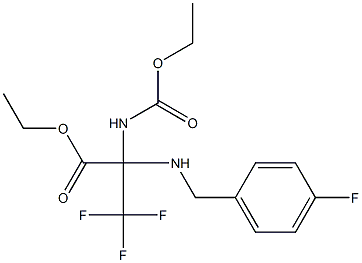 ethyl 2-[(ethoxycarbonyl)amino]-3,3,3-trifluoro-2-[(4-fluorobenzyl)amino]propanoate Structure