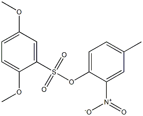 4-methyl-2-nitrophenyl 2,5-dimethoxybenzene-1-sulfonate Structure