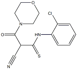 N1-(2-chlorophenyl)-2-cyano-3-morpholino-3-oxopropanethioamide 구조식 이미지