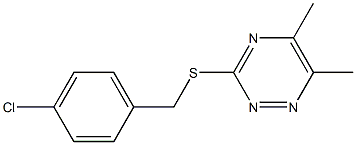 4-chlorobenzyl 5,6-dimethyl-1,2,4-triazin-3-yl sulfide 구조식 이미지