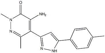 4-amino-2,6-dimethyl-5-[5-(4-methylphenyl)-1H-pyrazol-3-yl]-2,3-dihydropyridazin-3-one Structure