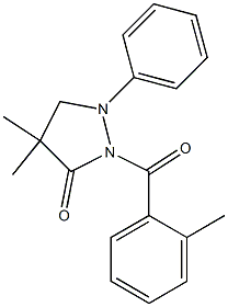 4,4-dimethyl-2-(2-methylbenzoyl)-1-phenyltetrahydro-3H-pyrazol-3-one 구조식 이미지