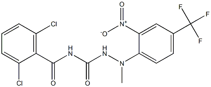 N1-(2,6-dichlorobenzoyl)-2-methyl-2-[2-nitro-4-(trifluoromethyl)phenyl]hydrazine-1-carboxamide Structure