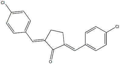 2,5-di(4-chlorobenzylidene)cyclopentan-1-one Structure